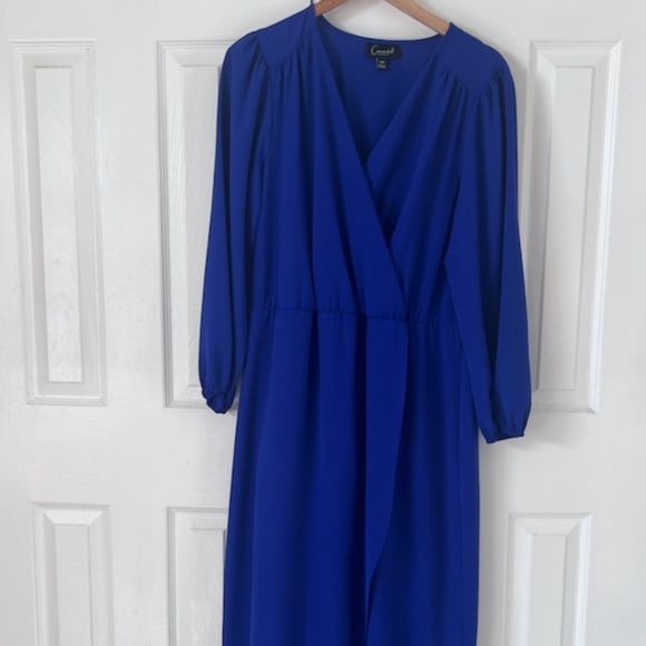 NWOT Connected Apparel Royal Blue Long Sleeve Maxi Dress 14W - Picture 1 of 6